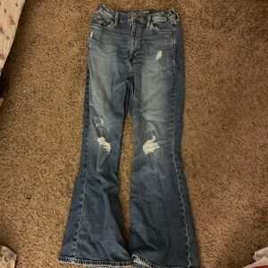 Arizona Jean Company Women's Distressed Blue Jeans